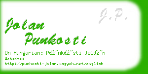 jolan punkosti business card